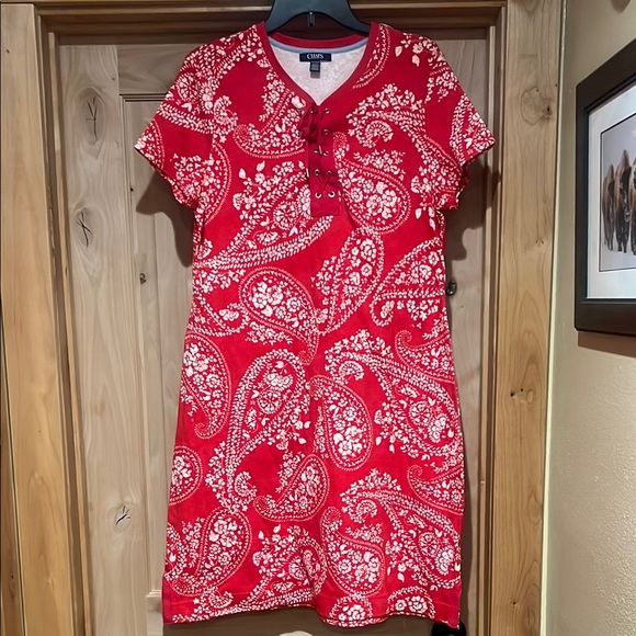 Chaps Dresses & Skirts - Chaps - Red Paisley Dress size XL